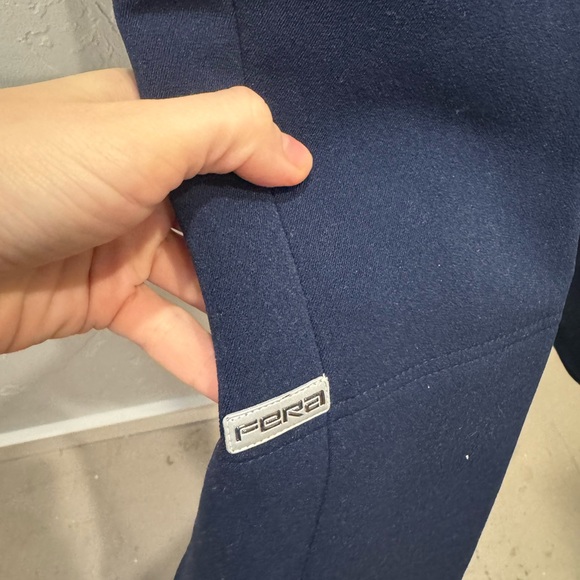 Vintage fera  Skiwear Navy Bibs Stirrup Pants Suit 14L - Picture 6 of 8